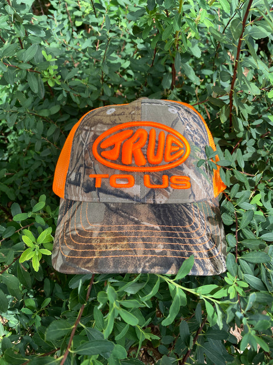 Preorder: True to Us Logo Trucker in Real Tree